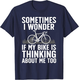 Funny Cycling Art Women Kids Bike Rider Track Racing T-Shirt - T-Shirt | Navy