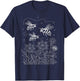 Pollinator Garden Design Wildlife Flowers Native Plants T-Shirt - T-Shirt | Navy