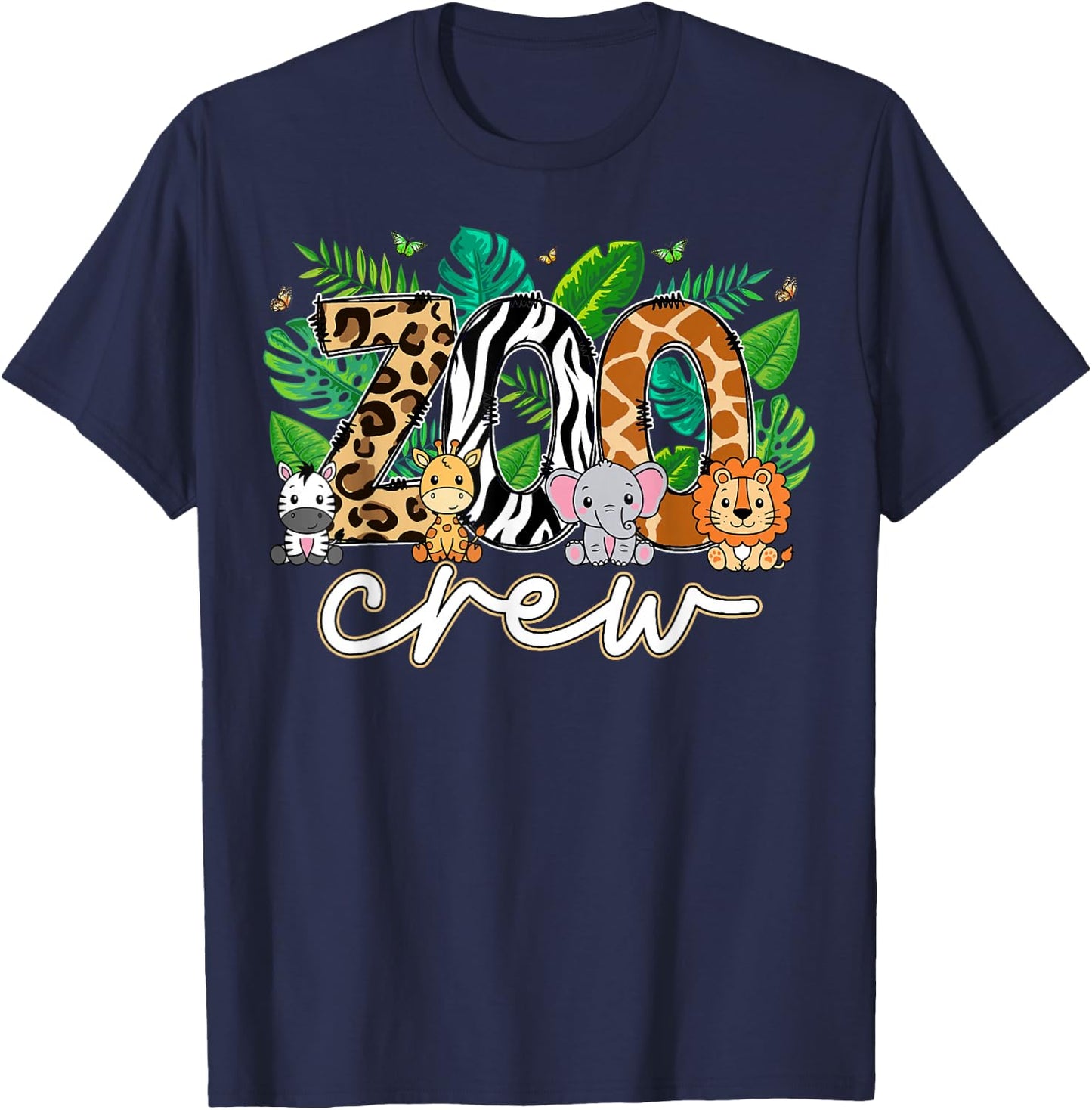 Zoo Crew Wildlife Animal Zoologist Safari Jungle Animals T-Shirt - T-Shirt | Navy