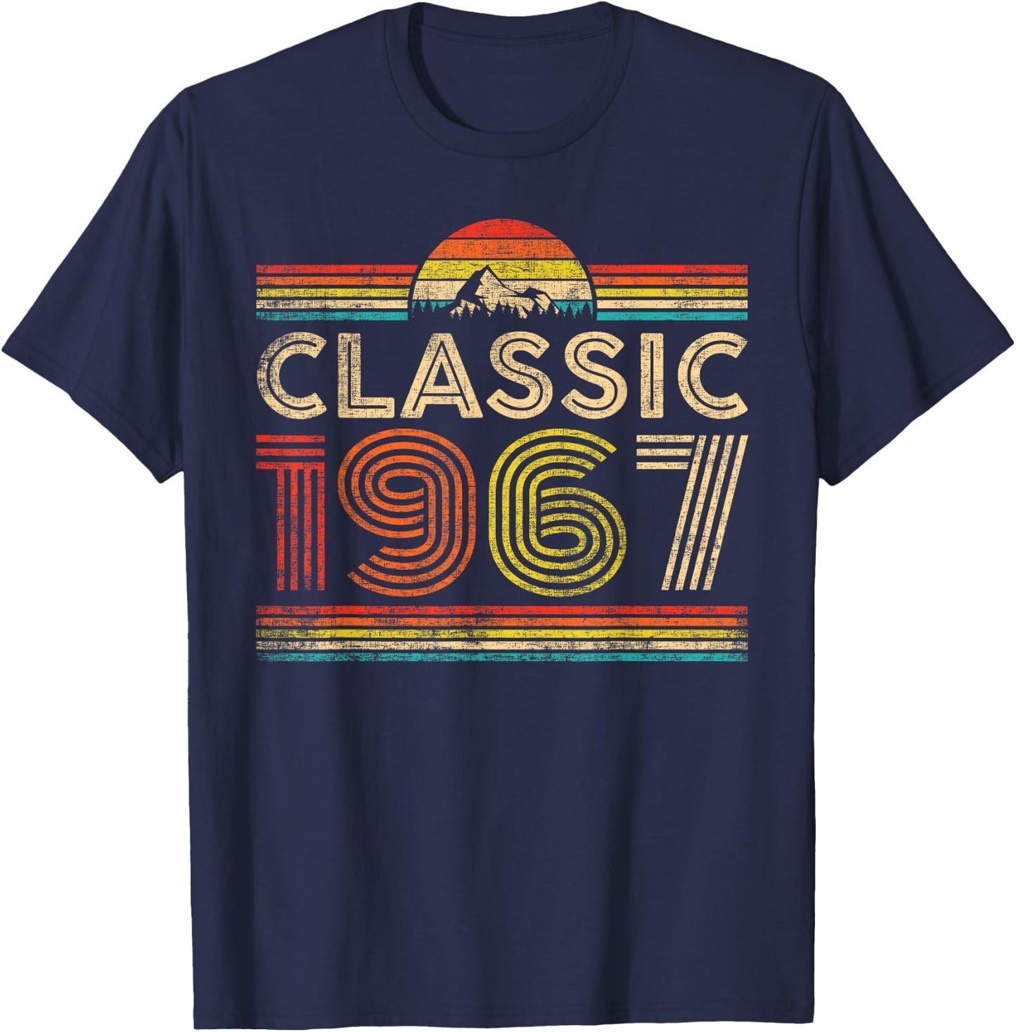 Classic 1967 Vintage 1967 Classic Year Men Women Birthday T-Shirt - T-Shirt | Navy