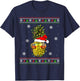 Pineapple Christmas Tree or Christmas in July Ugly Sweater T-Shirt - T-Shirt | Navy