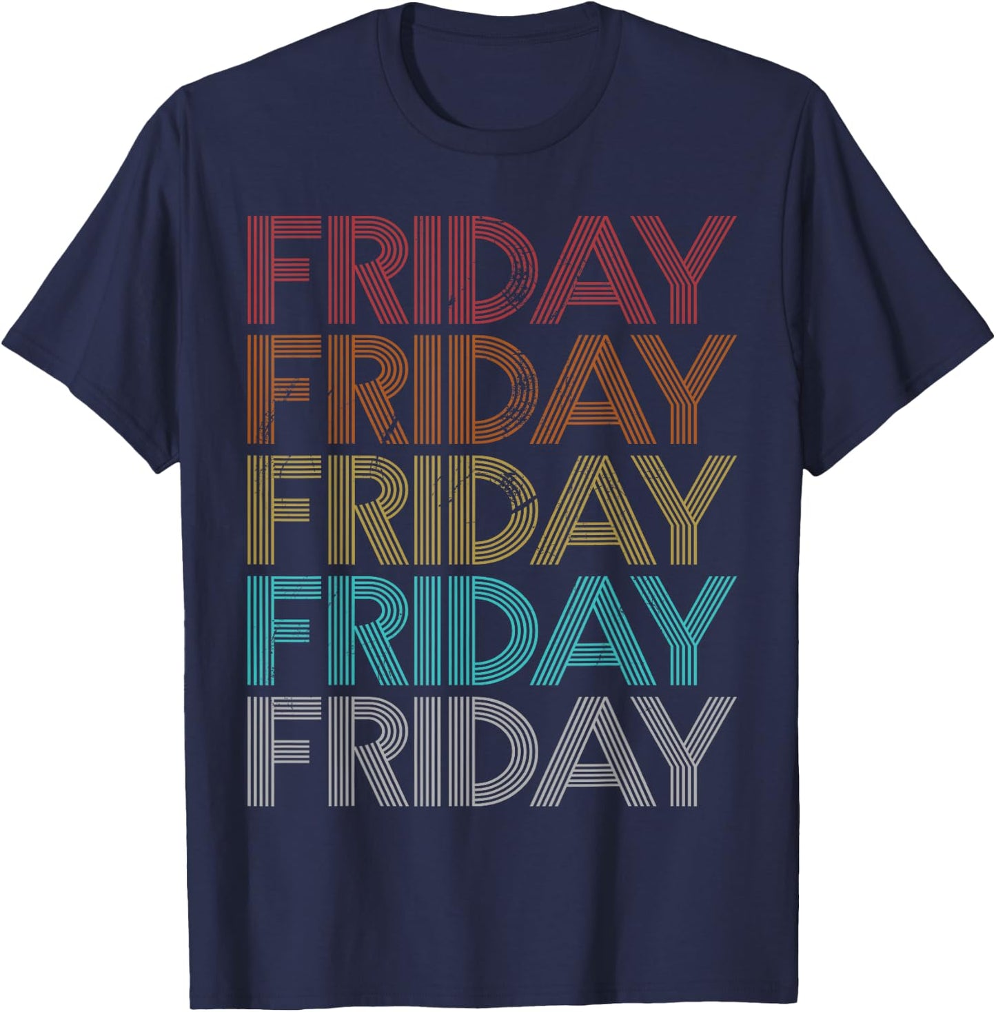Retro Vintage Friday T-Shirt - T-Shirt | Navy