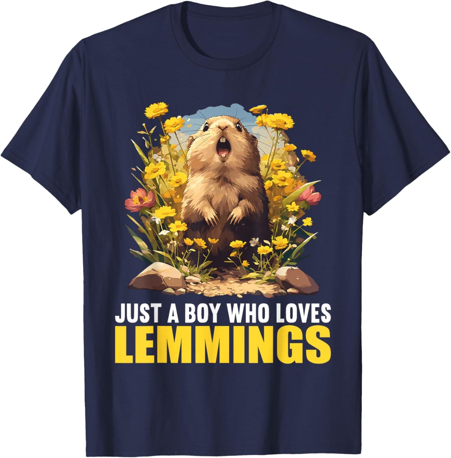 Just a Boy who loves Lemmings. Lemmings Lemming T-Shirt - T-Shirt | Navy