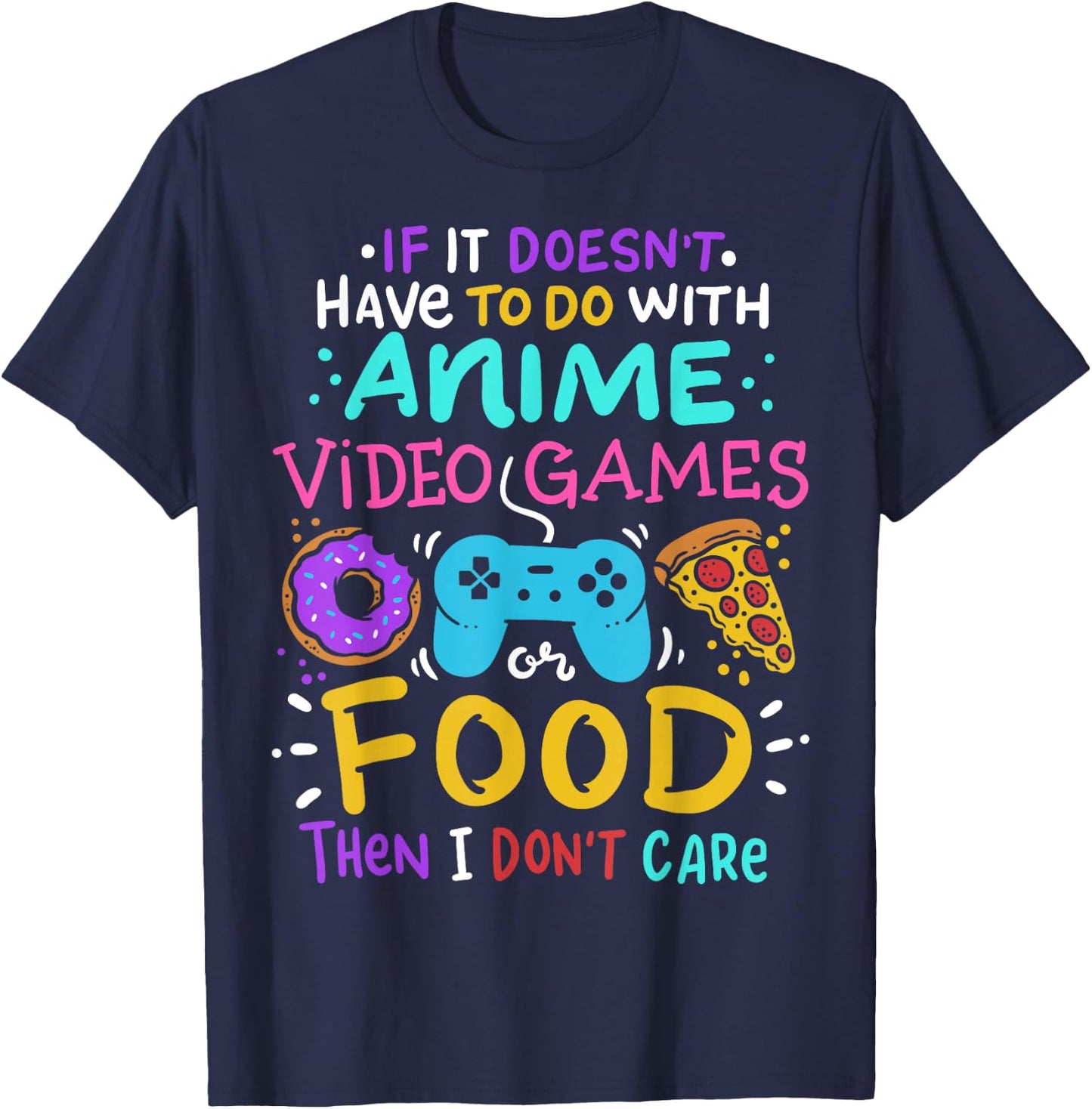Anime Gamer Gaming Video Games Gift T-Shirt - T-Shirt | Navy