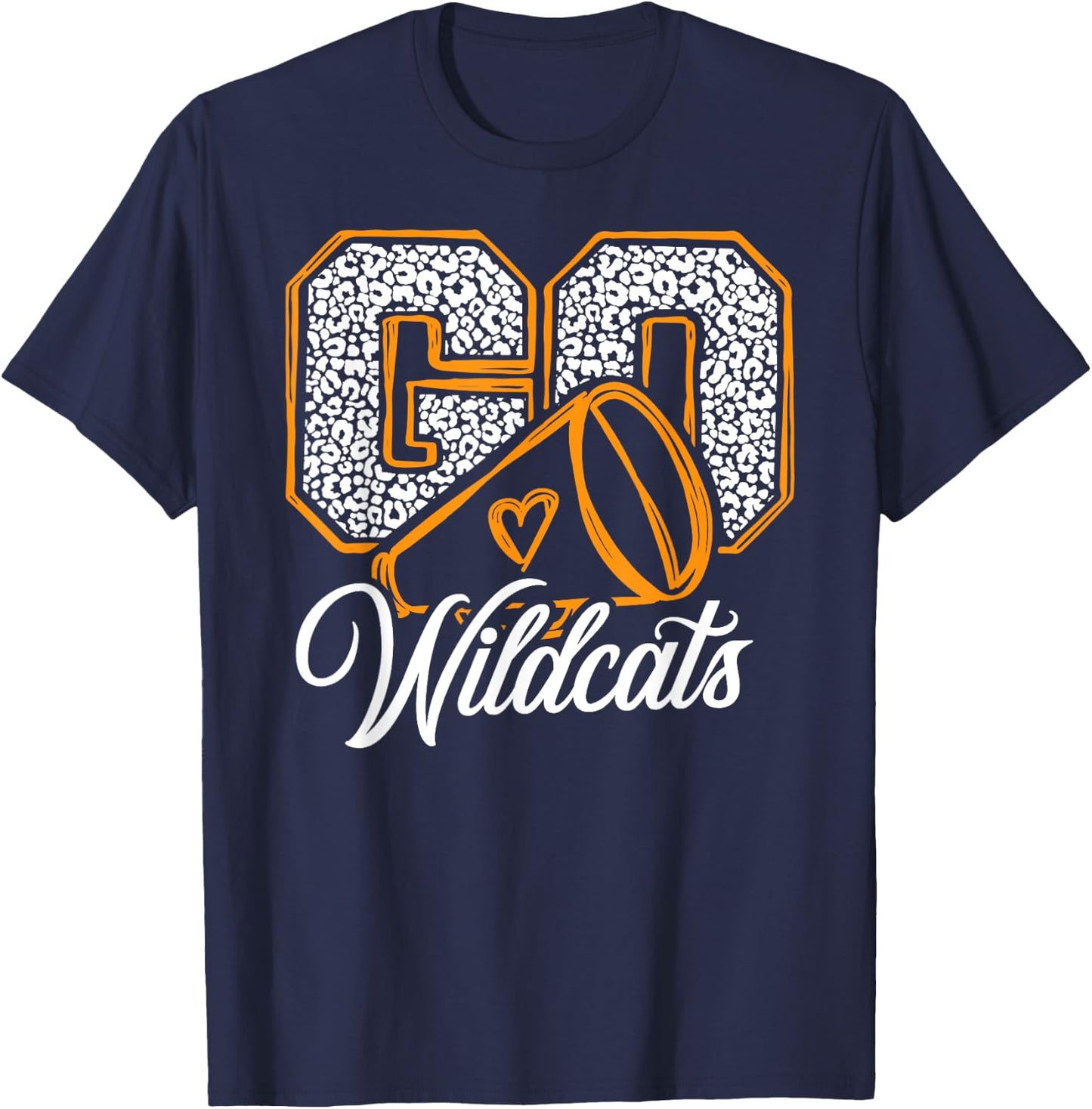Go Cheer Wildcats Sports Name Women Kids T-Shirt - T-Shirt | Navy