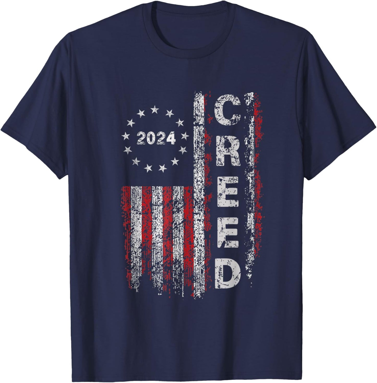 Creed '24 Take Me Higher Women Men Support 2024 T-Shirt - T-Shirt | Navy