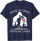 Leave No Trace America National Parks Funny Big Foot T-Shirt - T-Shirt | Navy