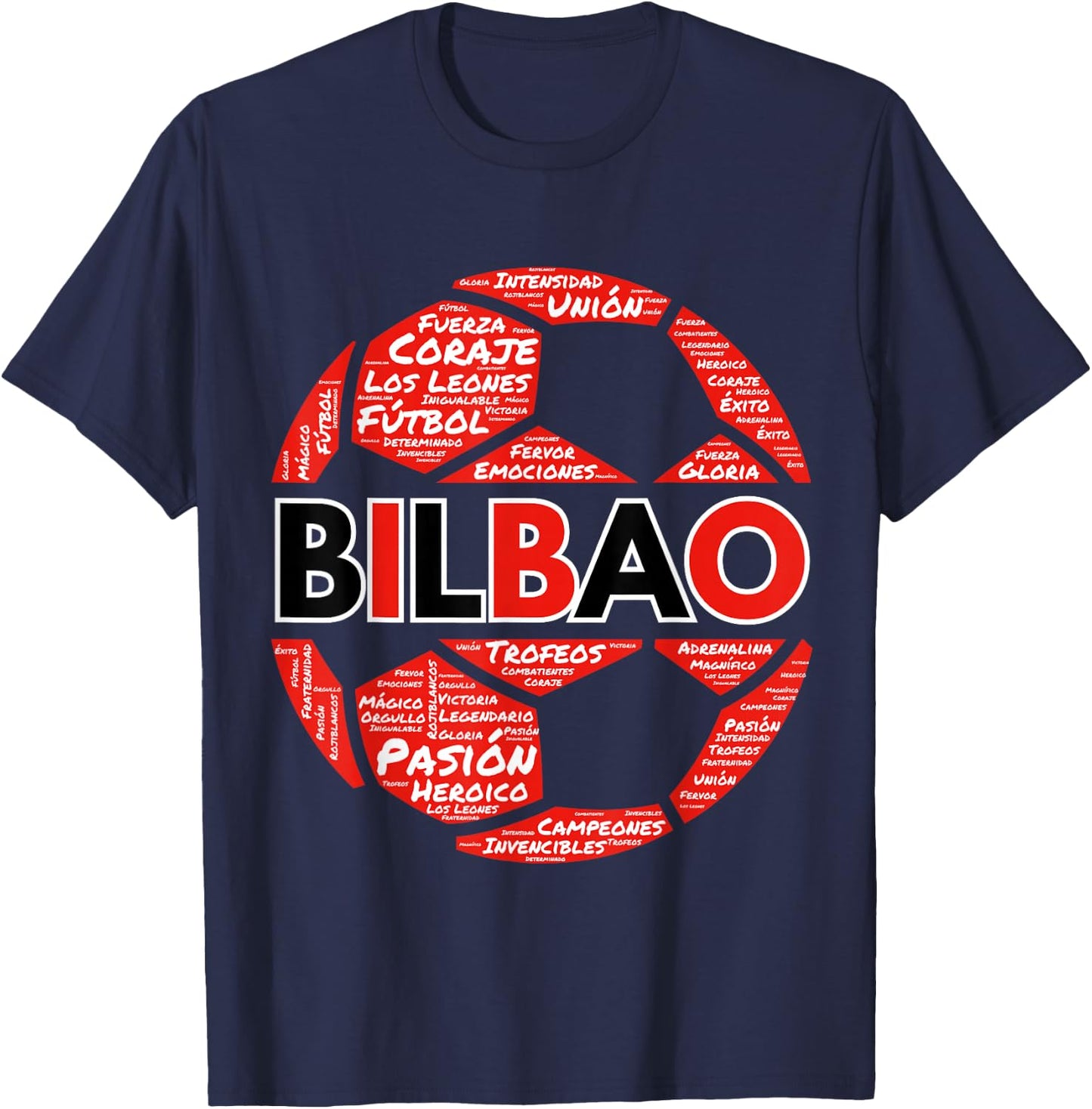 Bilbao Regalo Aficionado Al Fútbol Los Leones de San Mamés T-Shirt - T-Shirt | Navy