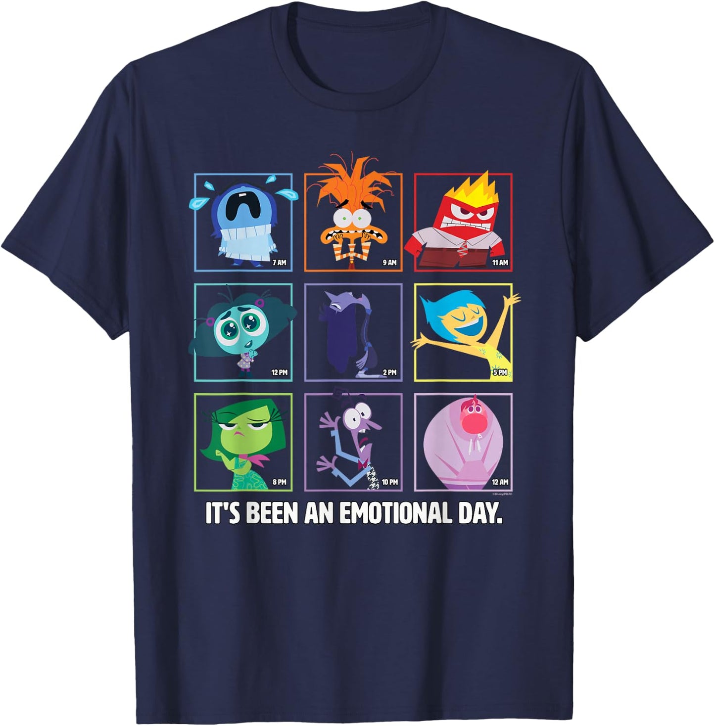 Disney and Pixar’s Inside Out 2 Emotions an Emotional Day T-Shirt - T-Shirt | Navy