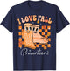 I Love Fall Prevention Nurse Fall Thanksgiving Autumn Socks T-Shirt - T-Shirt | Navy