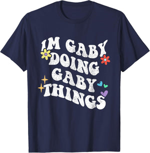 Retro Groovy Im Gaby Doing Gaby Things Funny Mother's Day T-Shirt - T-Shirt | Navy