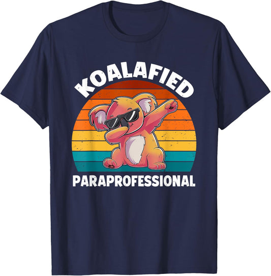 Koalafied Paraprofessional Funny Koala Lover T-Shirt - T-Shirt | Navy