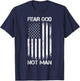 Vintage USA Flag Fear God Not Man T-Shirt - T-Shirt | Navy