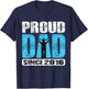 Proud Dad Since 2016 Father Dad 2016 Father 2016 Vintage T-Shirt - T-Shirt | Navy