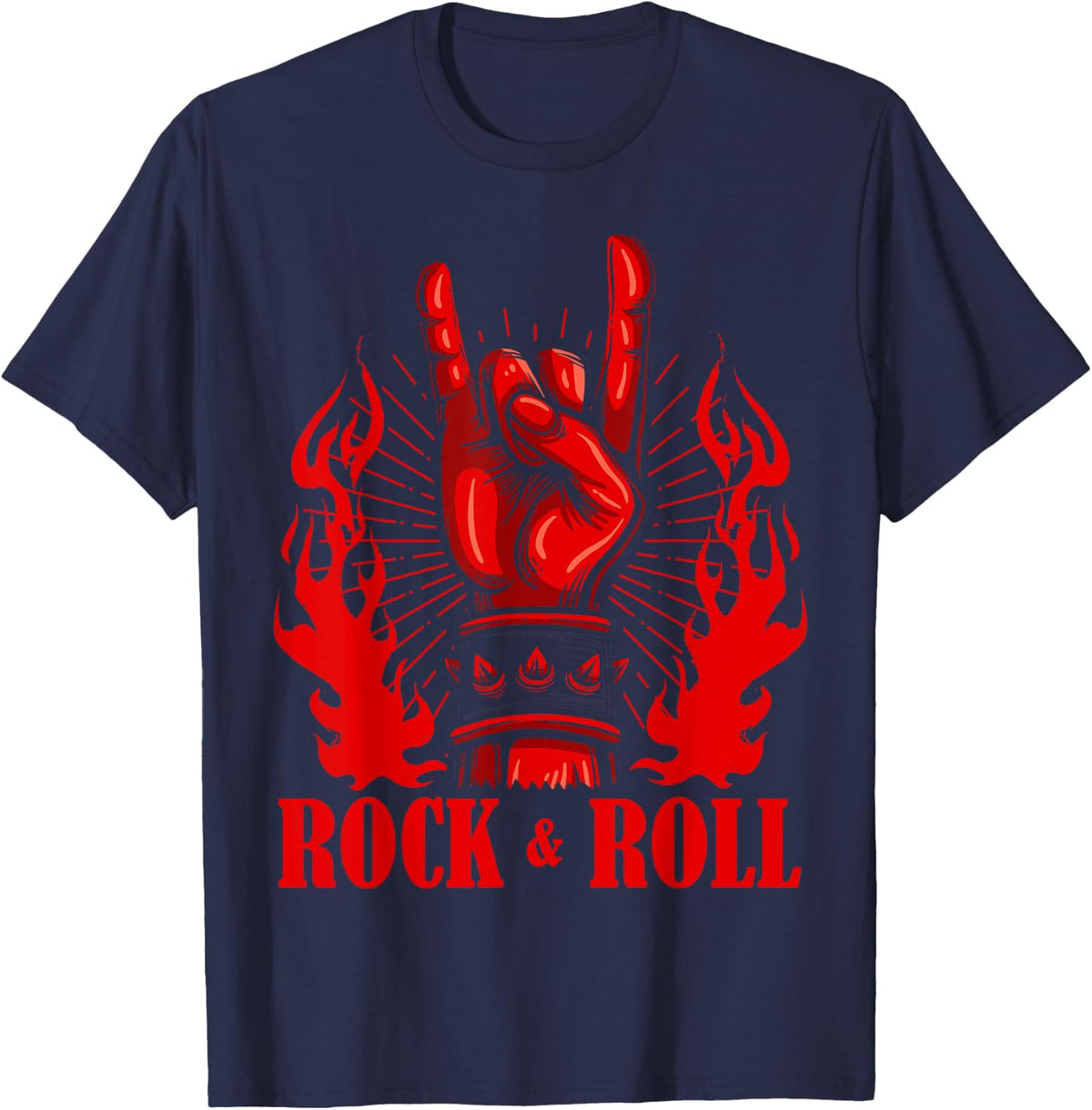 Heavy Metal Guitar Death Metal Rock n Roll Music T-Shirt - T-Shirt | Navy