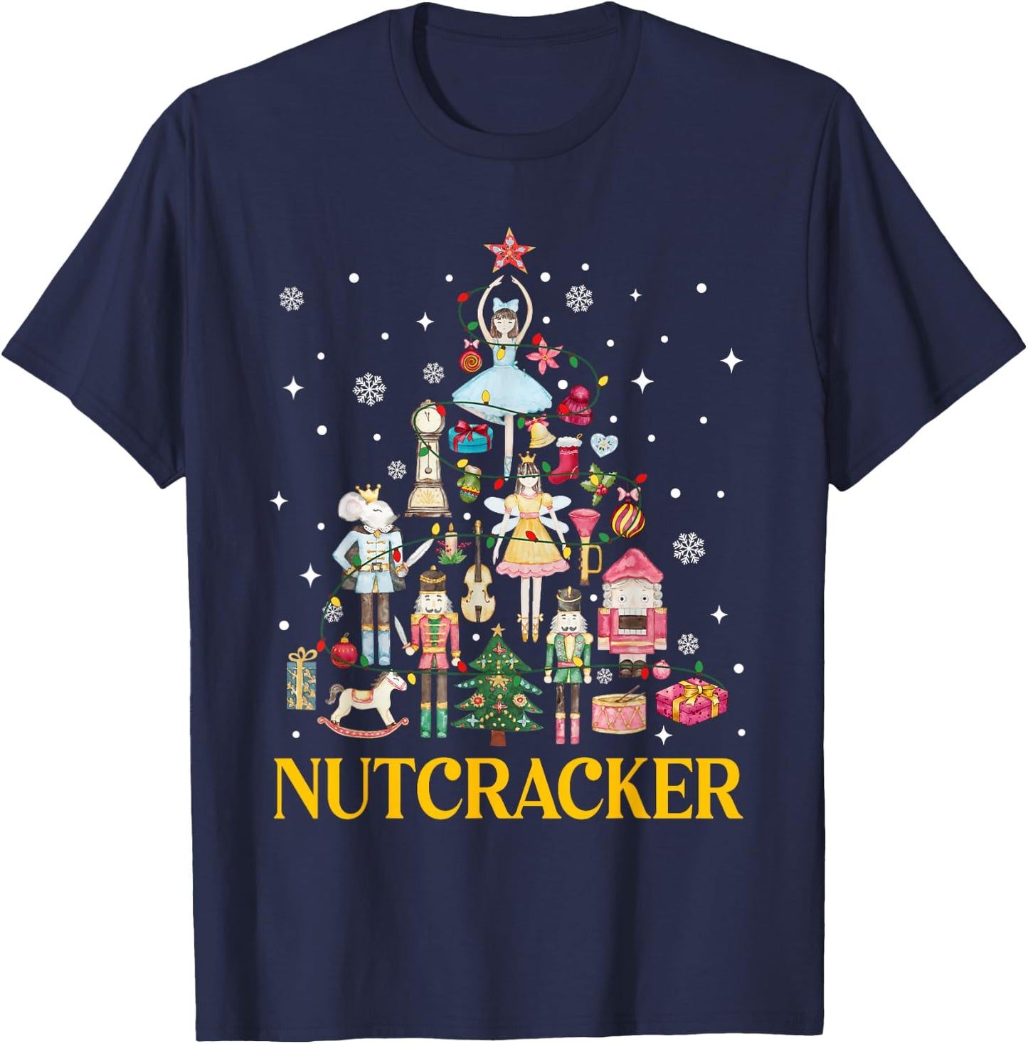 Christmas Nutcracker Squad Ballet Dance Women Kid Girls Xmas T-Shirt - T-Shirt | Navy