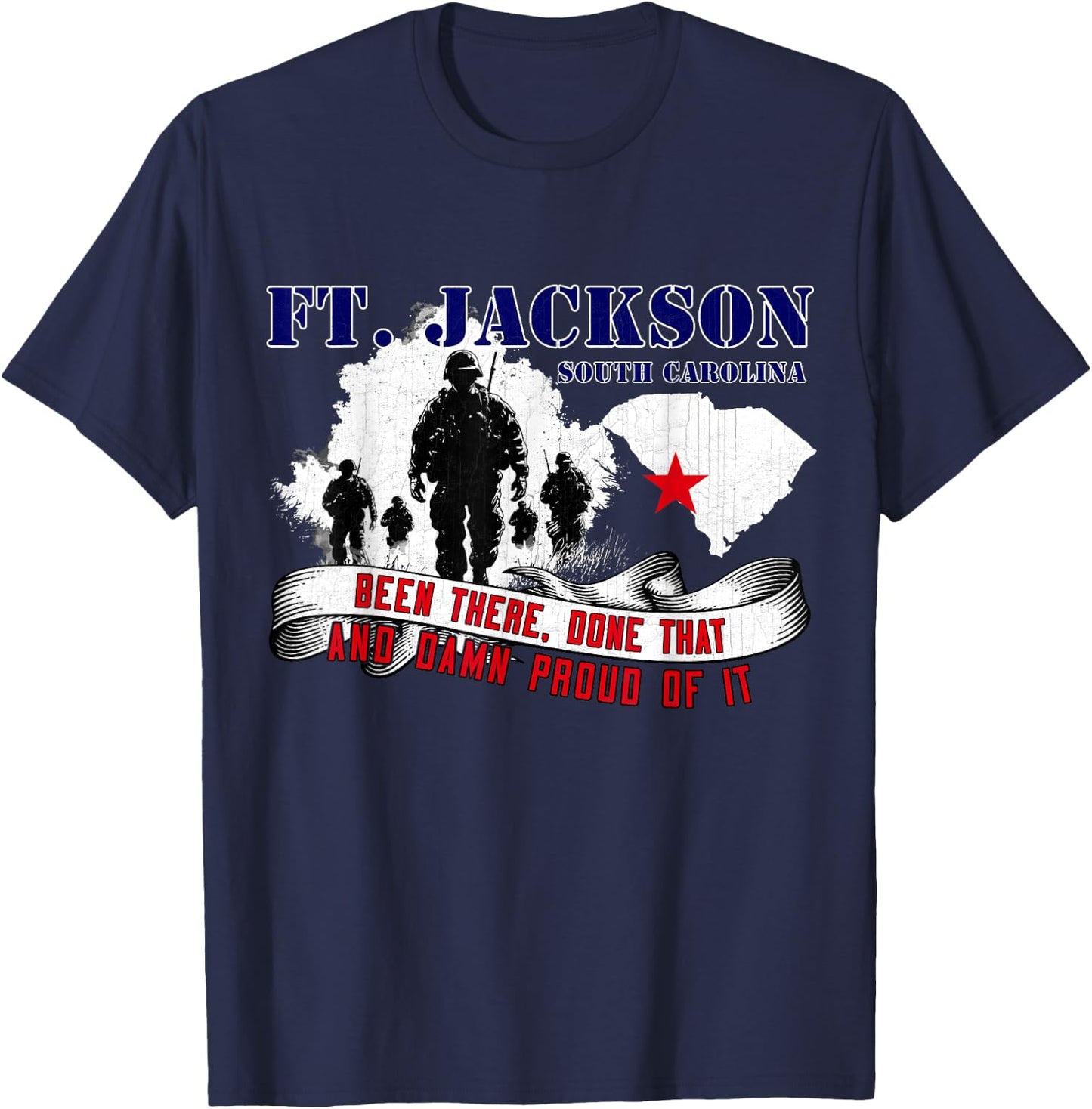 Fort Jackson South Carolina US Military Base Veterans Day T-Shirt - T-Shirt | Navy