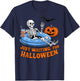 Halloween Skeleton Spooky Summer Gifts Women Kids T-Shirt - T-Shirt | Navy