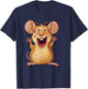 Field mouse in cartoon artwork | Field mouse & rodent T-Shirt - T-Shirt | Navy