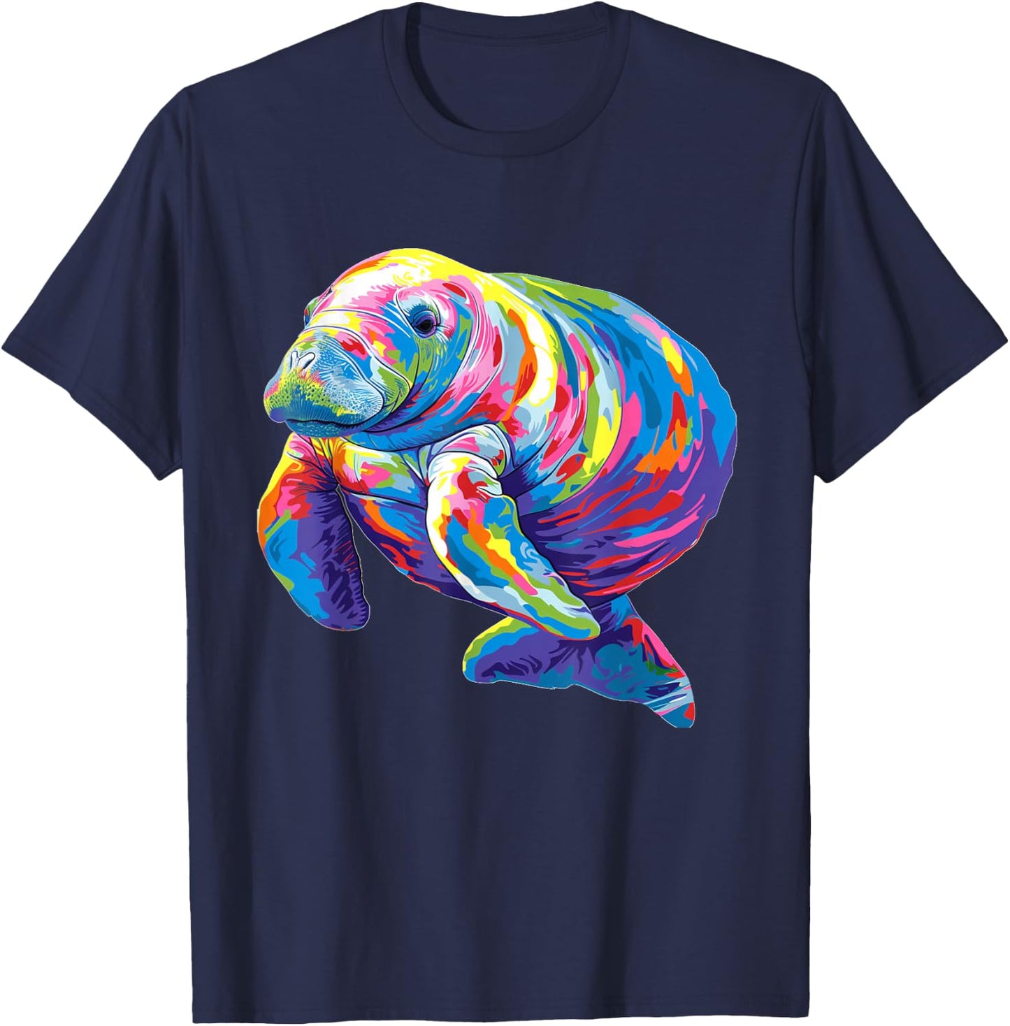 Cool multicolor Manatee Costume for Boys and Girls T-Shirt - T-Shirt | Navy