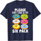 Please Don't Stare At My Six Pack T-Shirt - T-Shirt | Navy