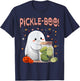Vintage Kawaii Pickle Boo Ghost Halloween Spooky Season T-Shirt - T-Shirt | Navy