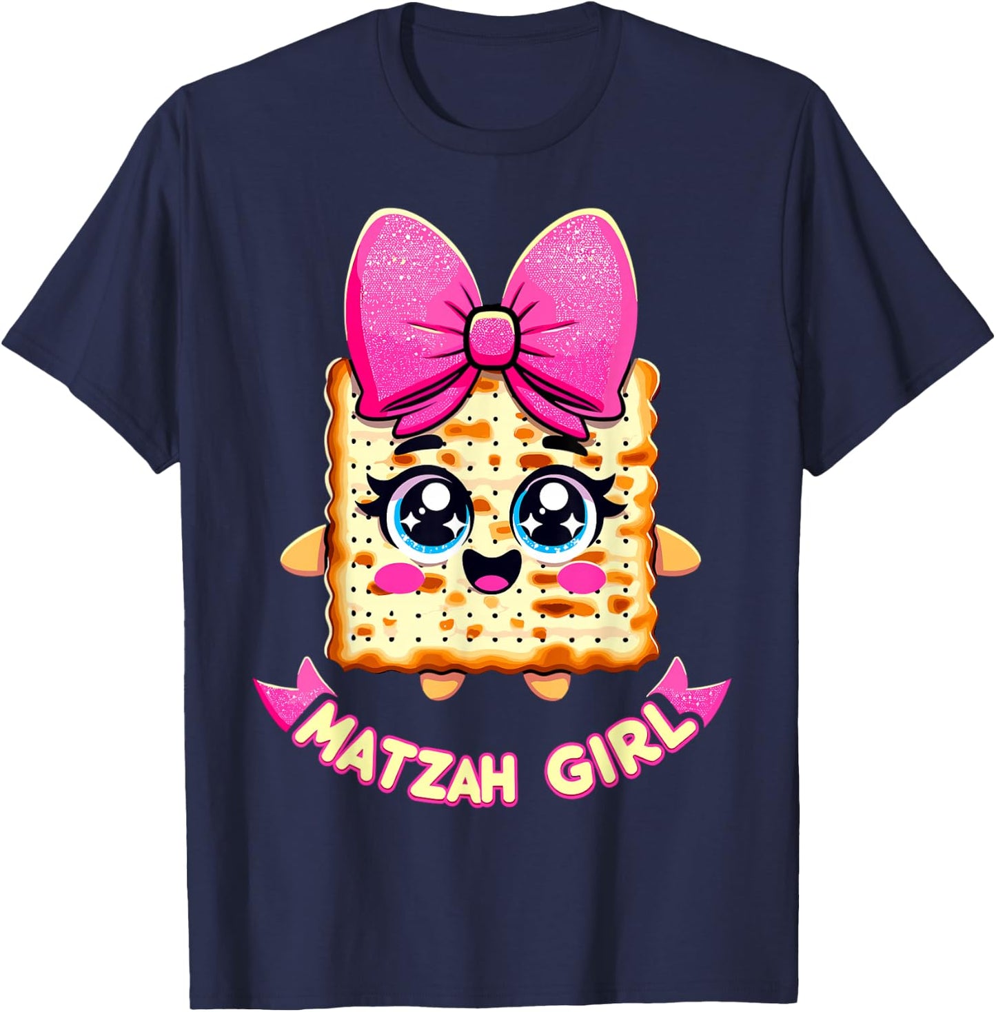 Matzah Girl Afikoman Happy Passover T-Shirt - T-Shirt | Navy