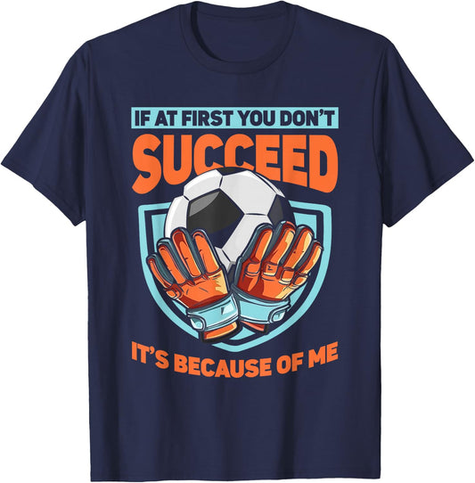 Kids Goalkeeper Goal Soccer Goalie Defender Goaltender T-Shirt - T-Shirt | Navy