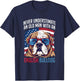 British English Bulldog lover Never Underestimate an Old Man T-Shirt - T-Shirt | Navy