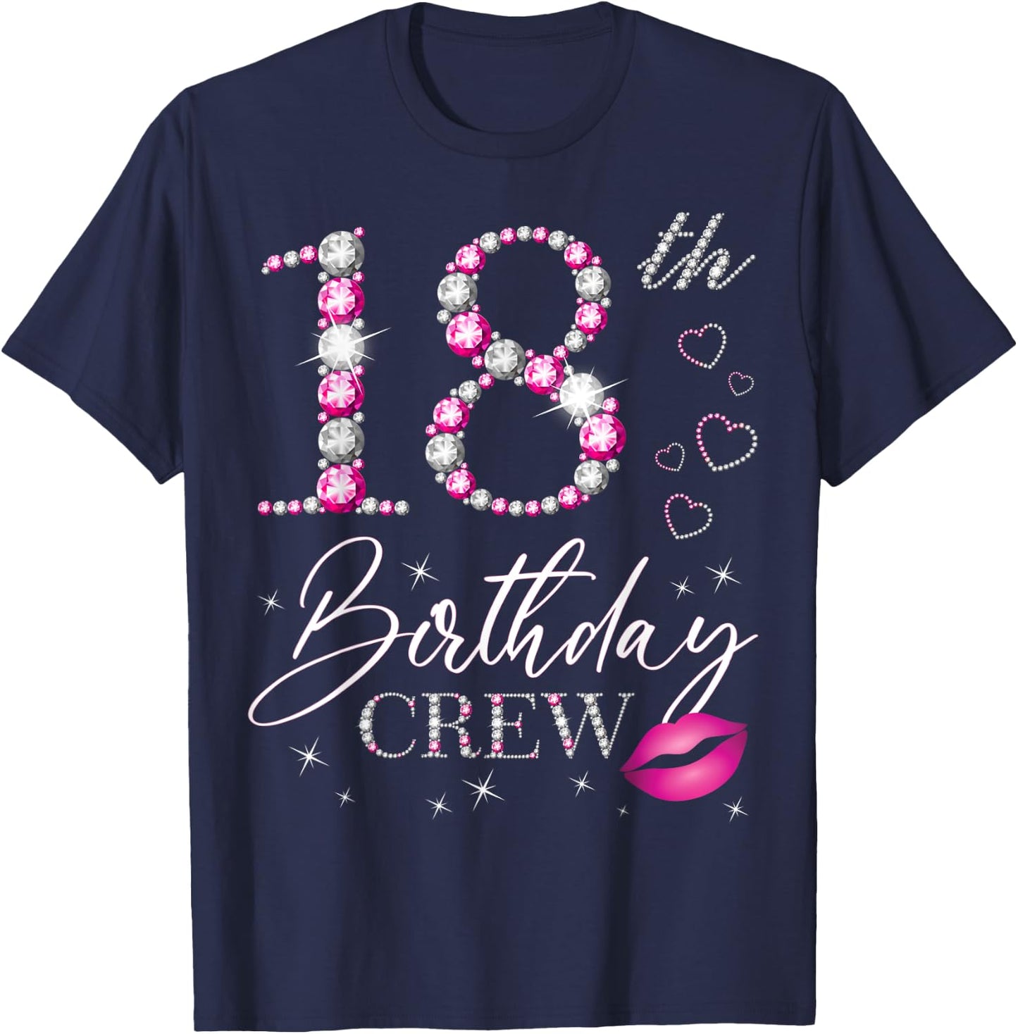 18th Birthday Crew 18th Birthday Squad 18 Years Old Bday T-Shirt - T-Shirt | Navy