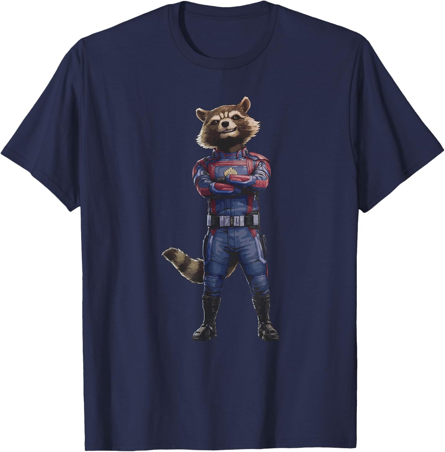 Marvel Guardians of The Galaxy Vol. 3 Rocket Hero Pose T-Shirt - T-Shirt | Navy