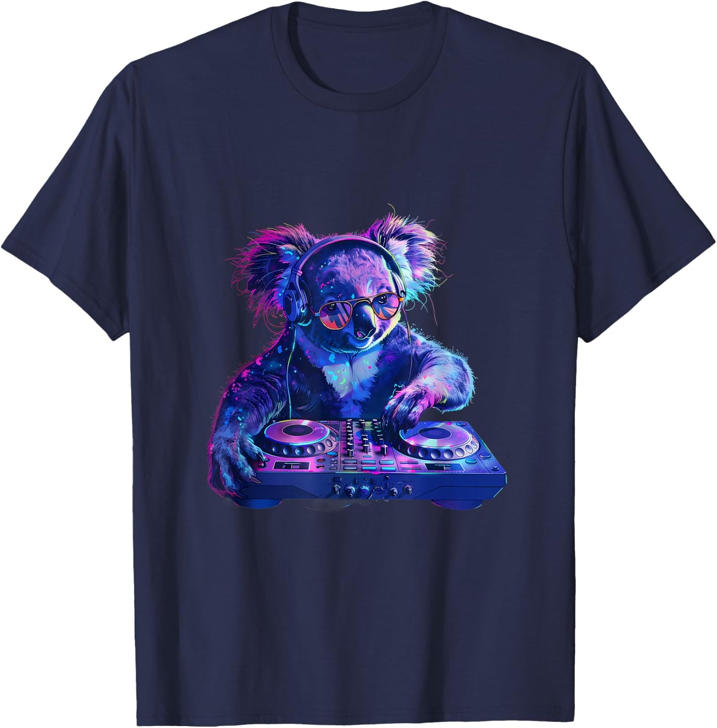 Koala DJ House Techno Dance Music Turntable DJ Koala Bear T-Shirt - T-Shirt | Navy