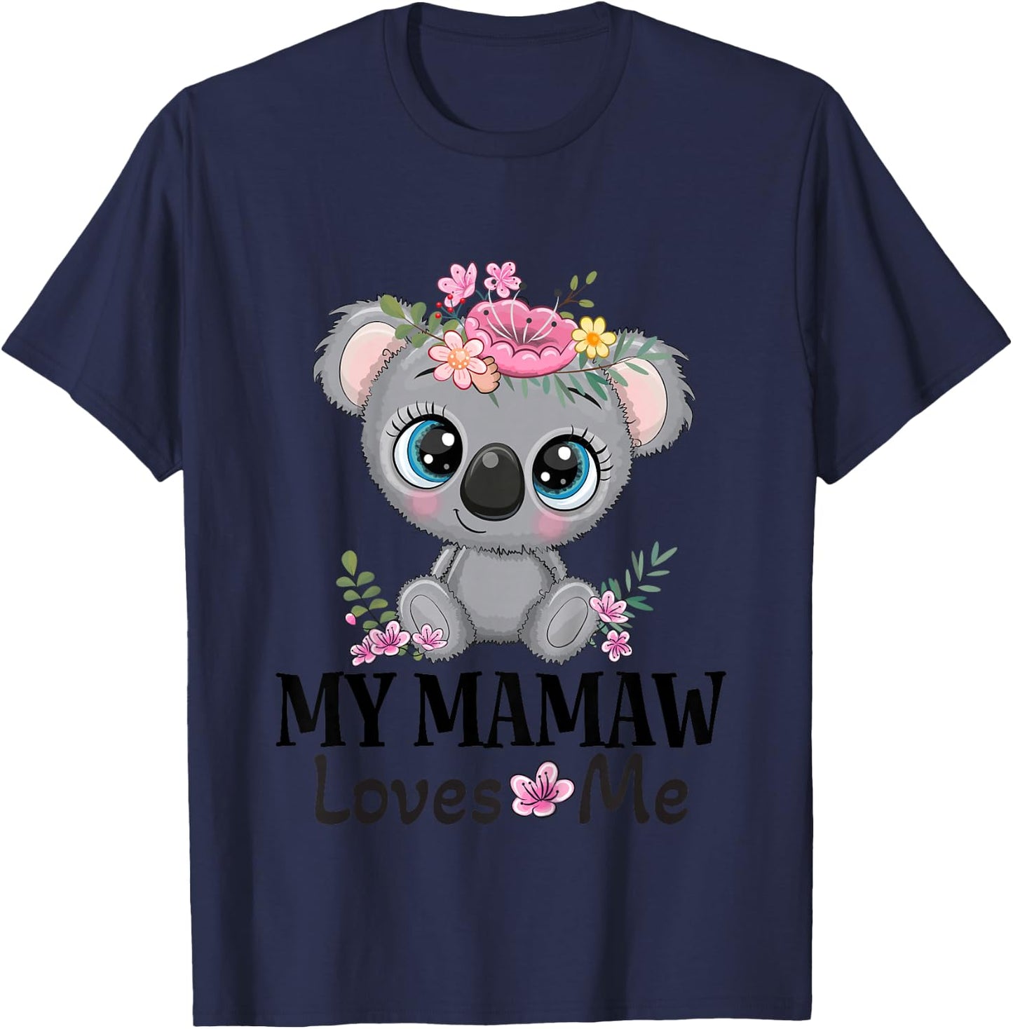 Mamaw Loves Me Grandchild Koala T-Shirt - T-Shirt | Navy