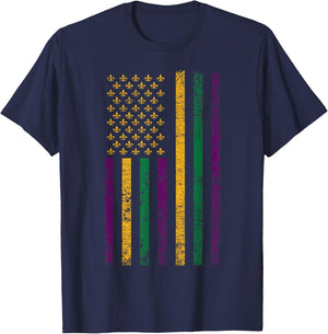 Costume Mask USA Masquerade Carnival Celebration Mardi Gras T-Shirt - T-Shirt | Navy