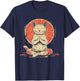 Cat Meditation Zen Buddha Spirituality Hindu Buddhist Women Kids T-Shirt - T-Shirt | Navy