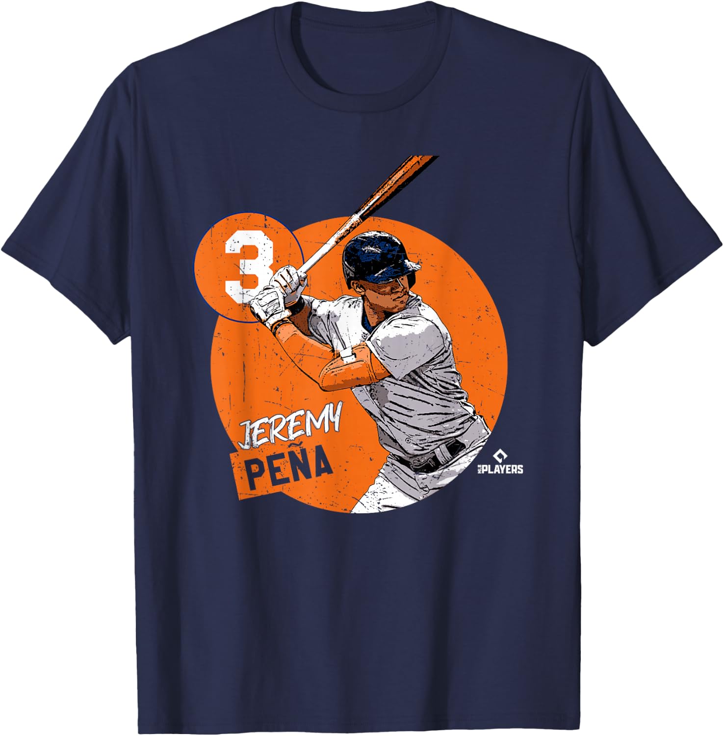 Jeremy Peña | Houston Baseball MLB Players | MLBJPEN4020-S T-Shirt - T-Shirt | Navy