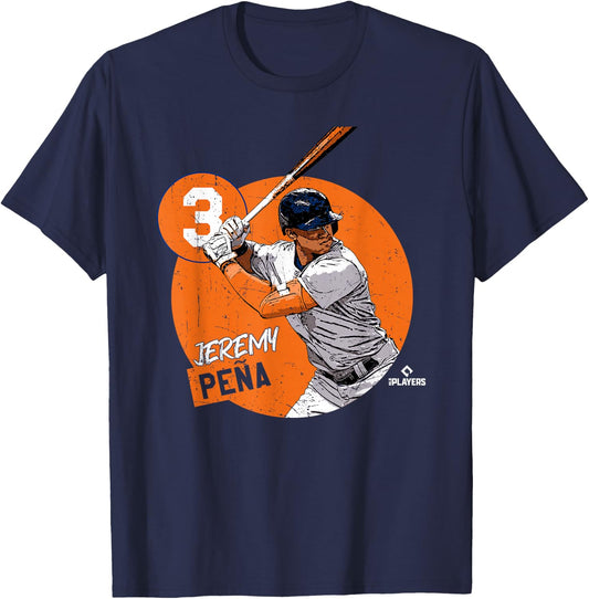 Jeremy Peña | Houston Baseball MLB Players | MLBJPEN4020-S T-Shirt - T-Shirt | Navy