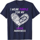 I Wear Purple For My Mom Lupus Awareness T-Shirt - T-Shirt | Navy