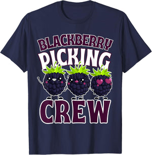 Funny Blackberry Fruit Farm Harvesting Picking Crew Squad T-Shirt - T-Shirt | Navy