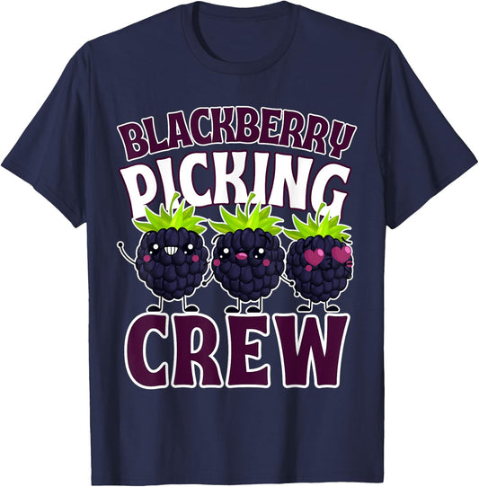 Funny Blackberry Fruit Farm Harvesting Picking Crew Squad T-Shirt - T-Shirt | Navy