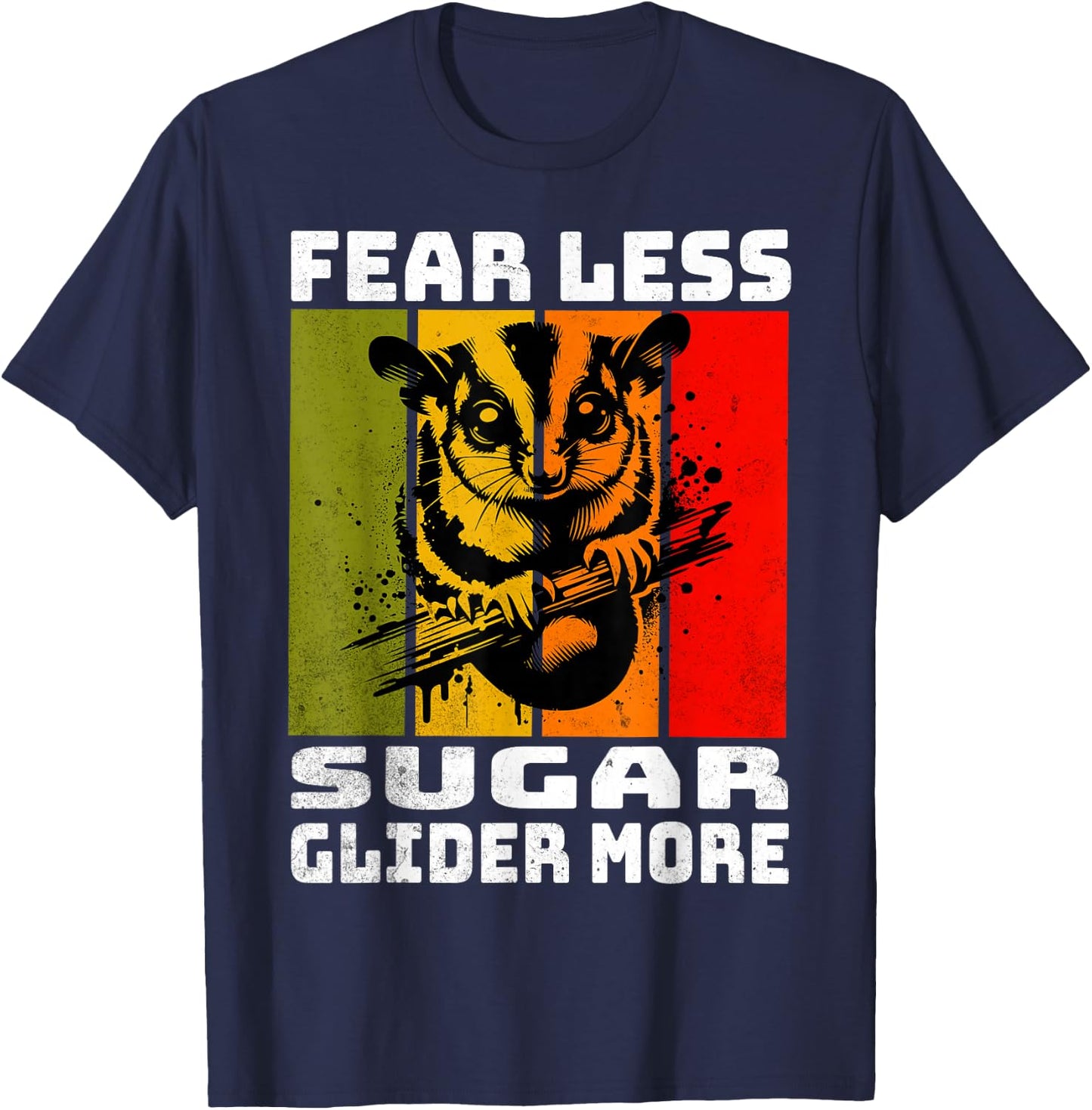 Sugar Glider Retro Sugar Glider T-Shirt - T-Shirt | Navy