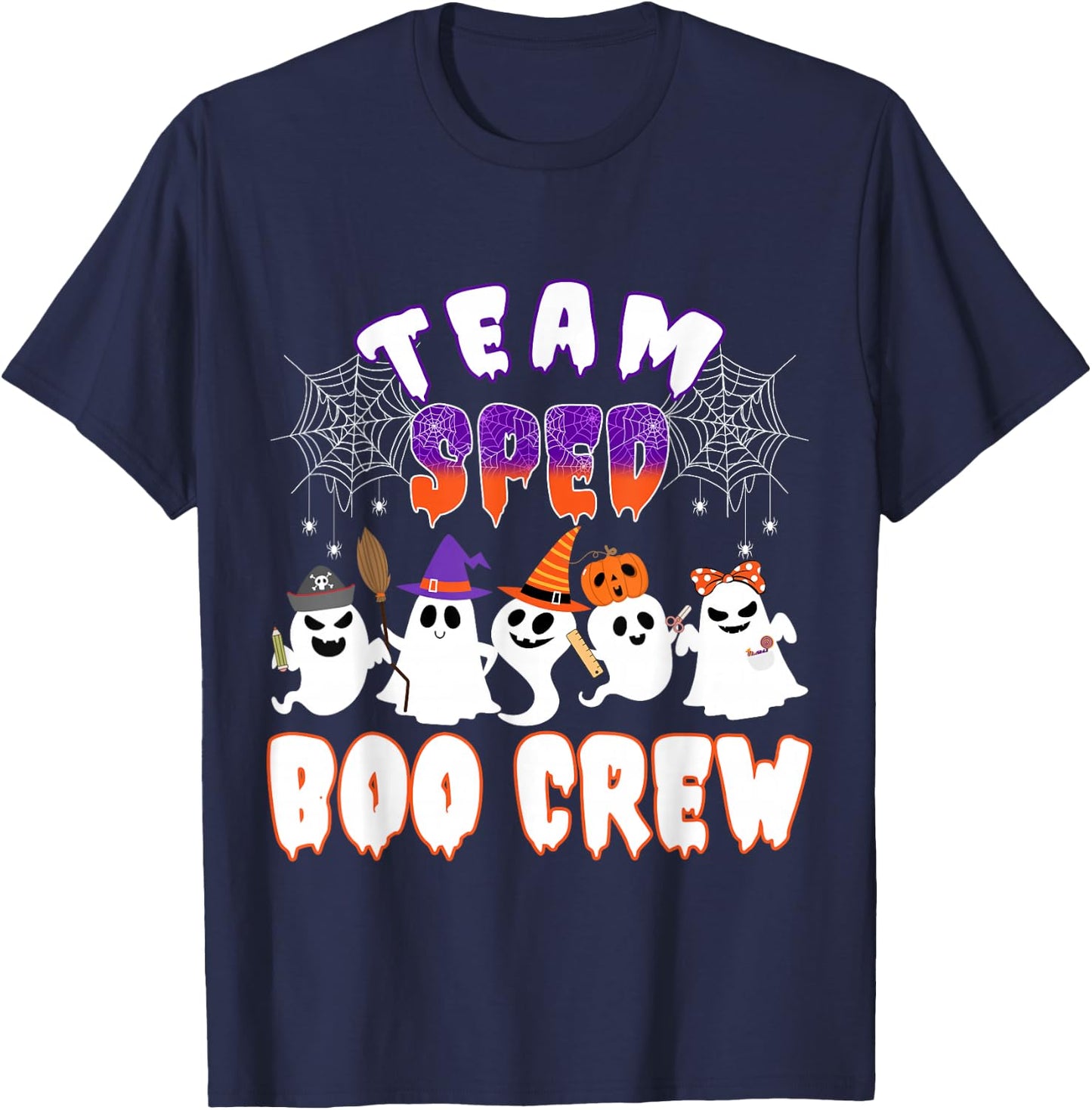 Funny Halloween Costume Team SPED Teacher Special Education T-Shirt - T-Shirt | Navy