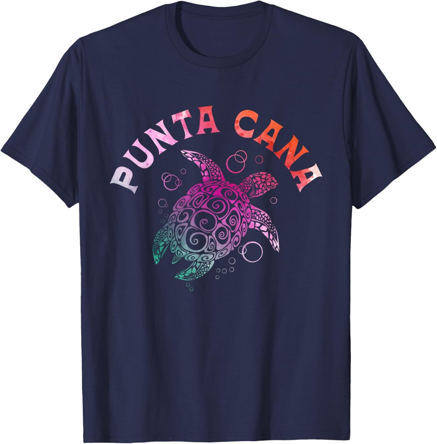 Punta Cana Tribal Sea Turtle Souvenir Beach Vacation T-Shirt - T-Shirt | Navy