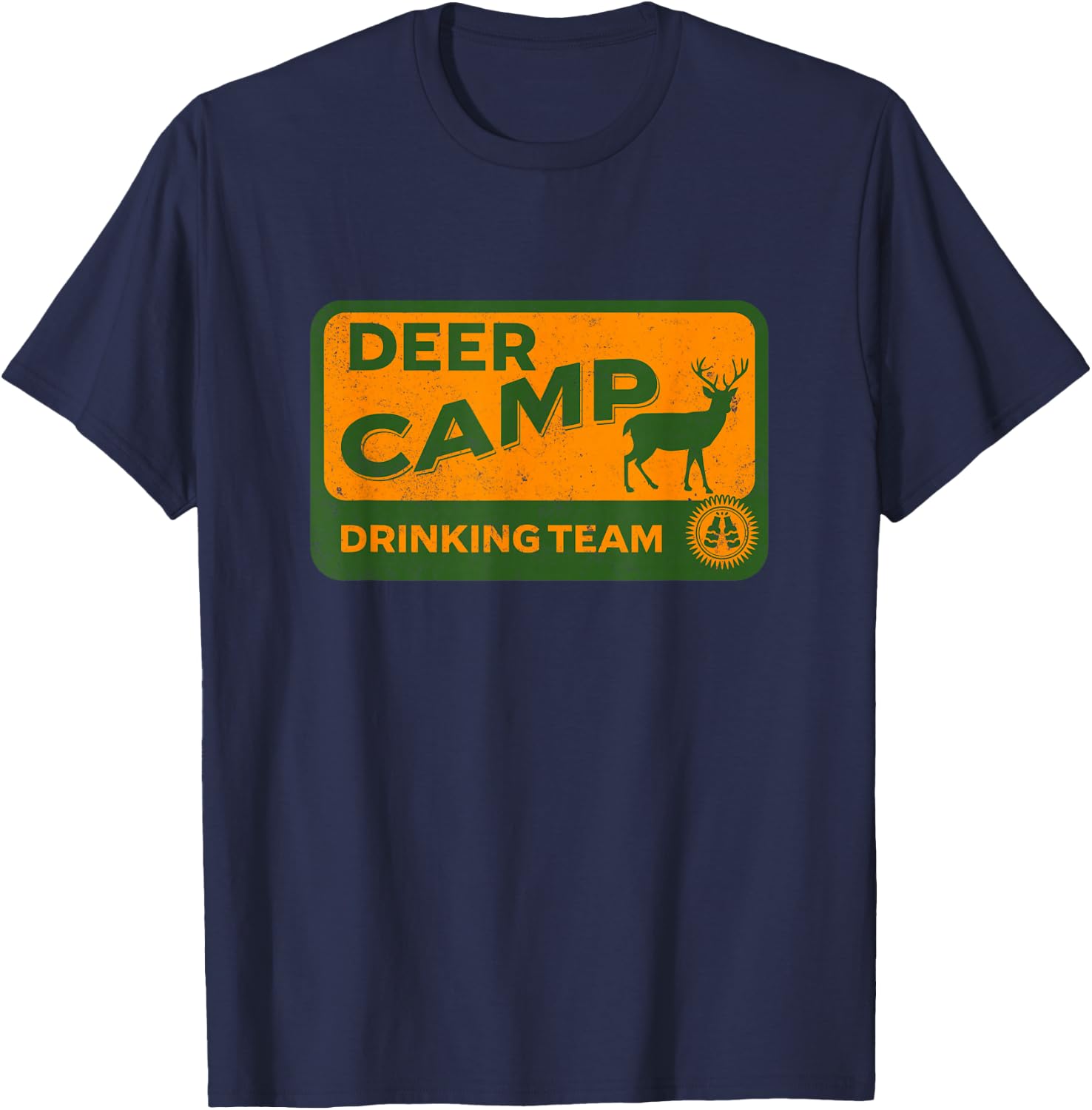 Deer Camp Drinking Team - Funny Hunting T-Shirt - T-Shirt | Navy