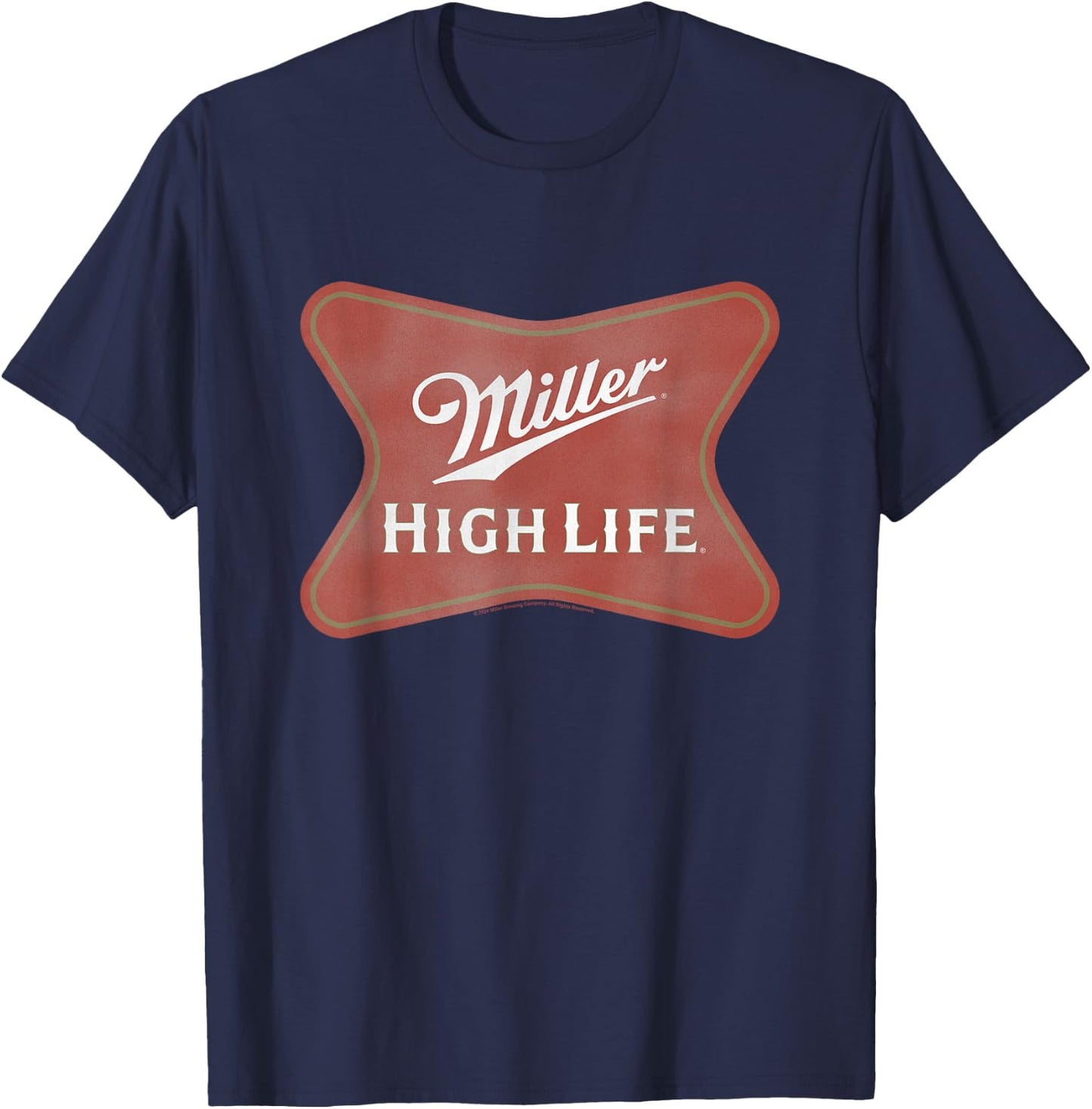 Miller High Life Faded Vintage Classic Logo T-Shirt - T-Shirt | Navy