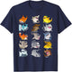 Shark Shirt Cute Types Of Sharks Marine Biology Funny Shark T-Shirt - T-Shirt | Navy