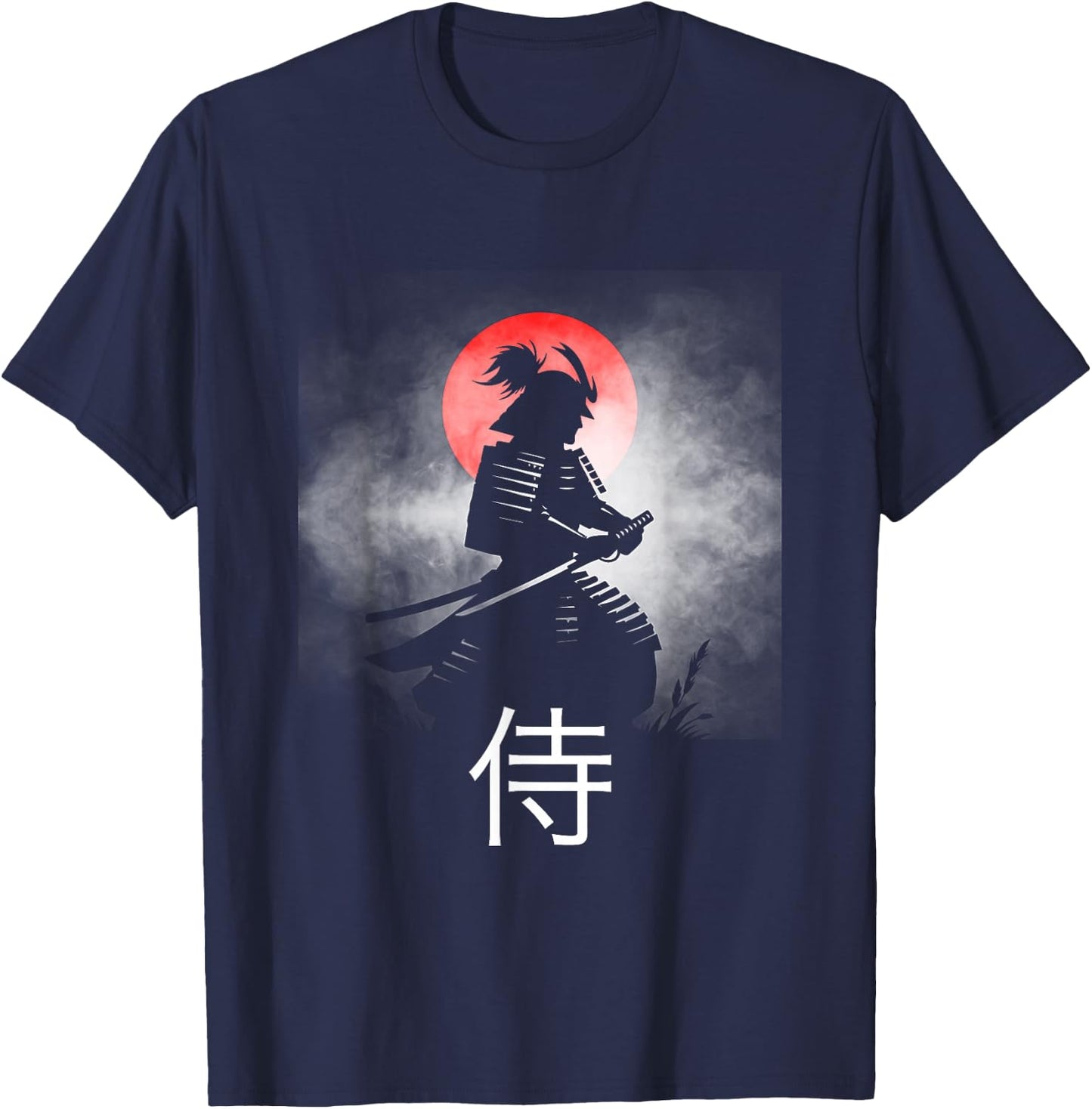 Japanese Samurai Warrior T-Shirt - T-Shirt | Navy