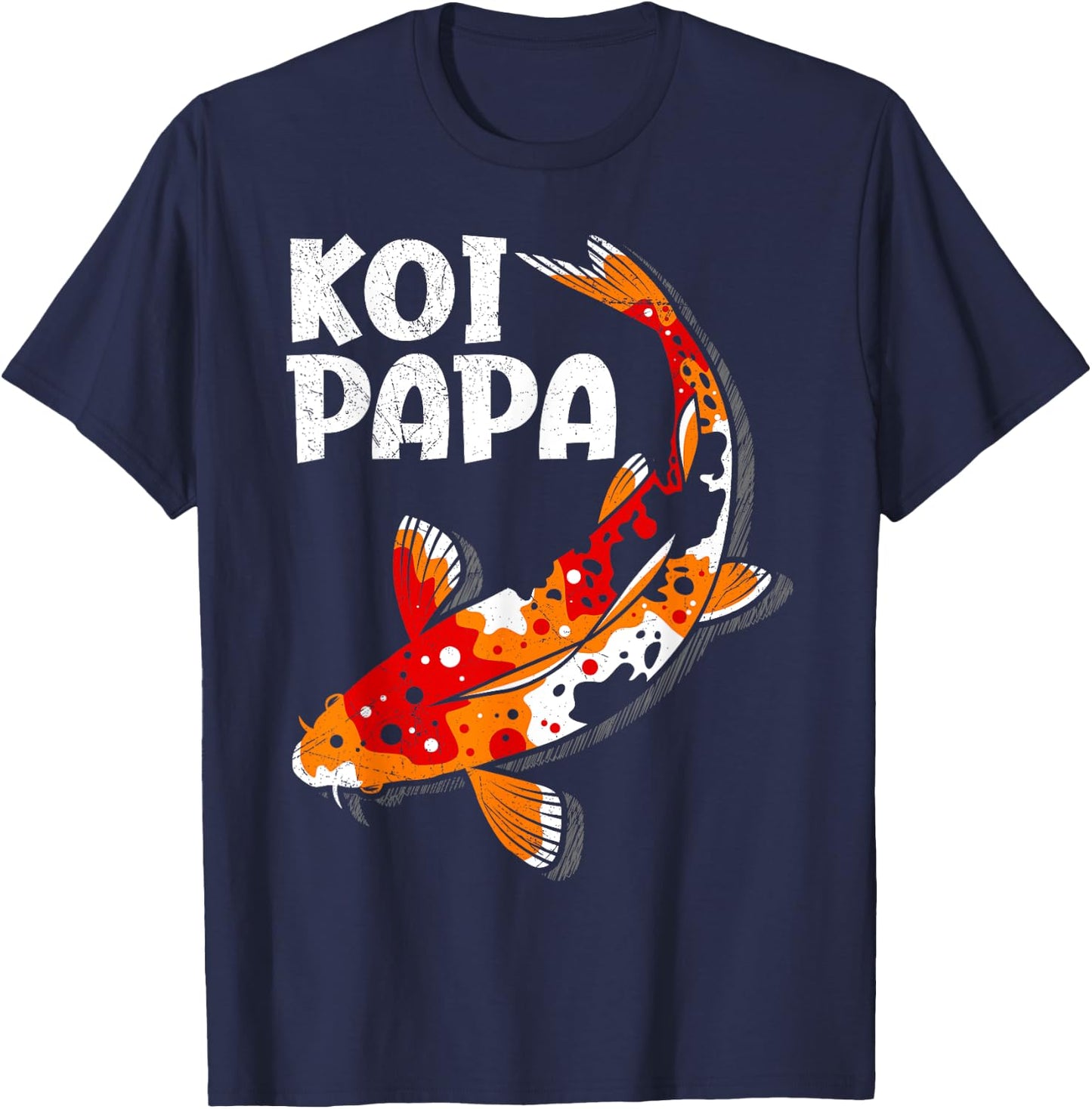 Koi daddy koi pond koi T-Shirt - T-Shirt | Navy