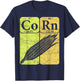 Corn Periodic Table Elements Corn Lover Retro Sweet Corn T-Shirt - T-Shirt | Navy