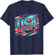 USA American Flag Patriotic Design Men T-Shirt - T-Shirt | Navy